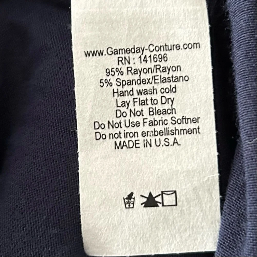 Gameday Couture PENN STATE Nittany Lions Cold Shoulder Top Tie Knot Navy Sz XXL - Picture 7 of 8